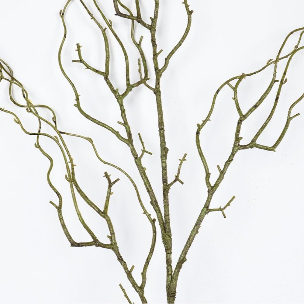 Branch Curly Willow - 120cm Length Artificial Willow Branch 4-Fork