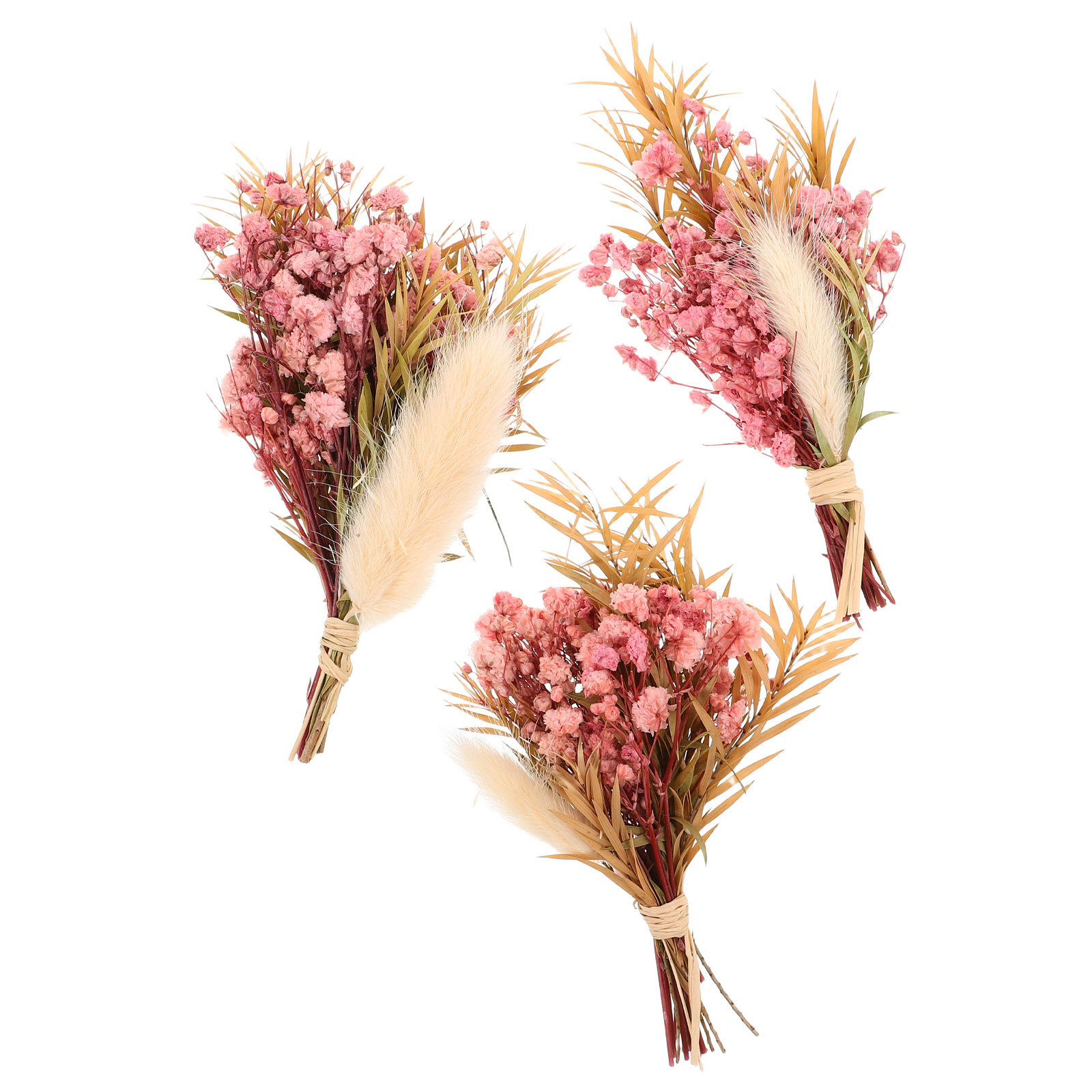 Dried Flower Bunch - 3Pcs Mini Dried Floral Bouquet Natural