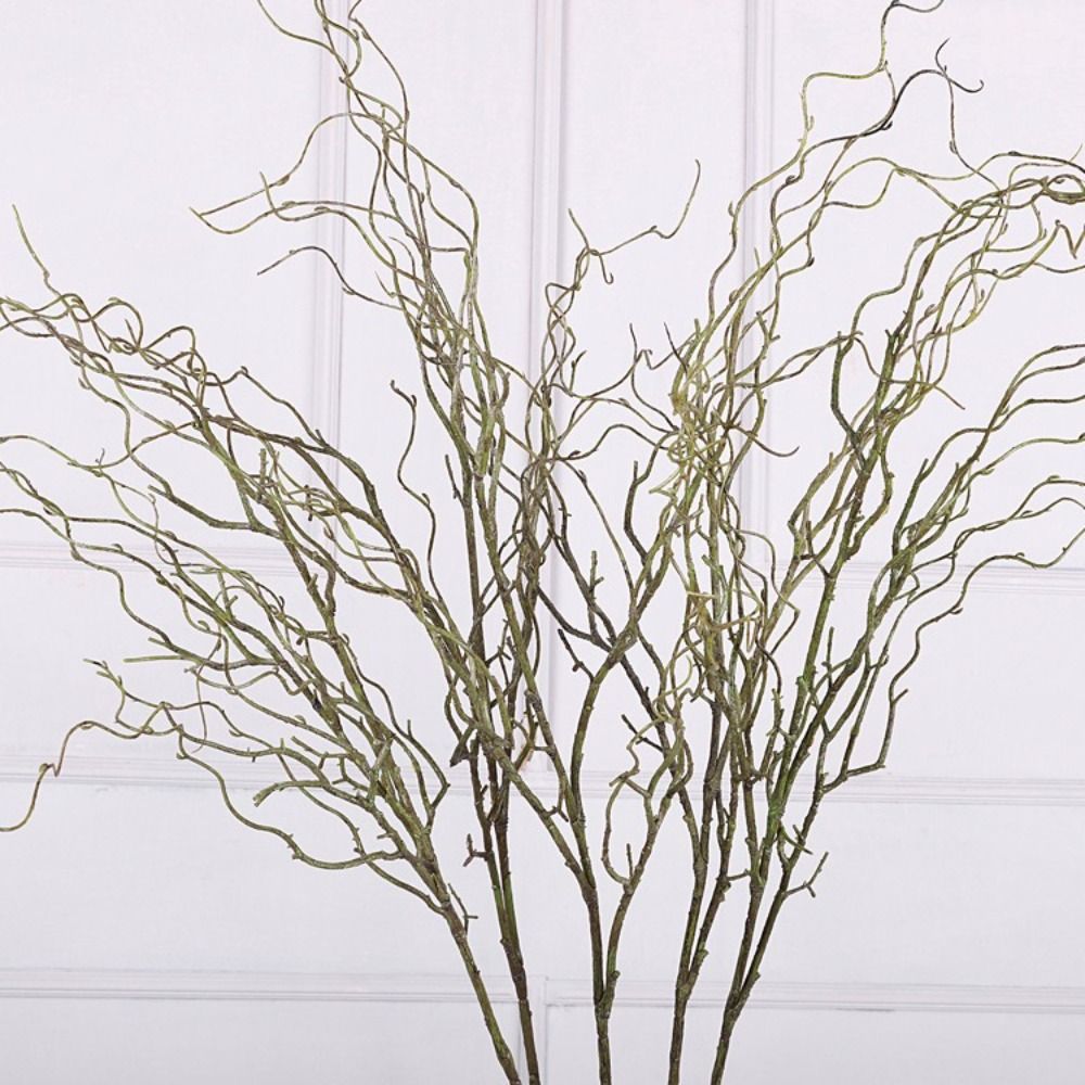 Branch Curly Willow - 120cm Length Artificial Willow Branch 4-Fork