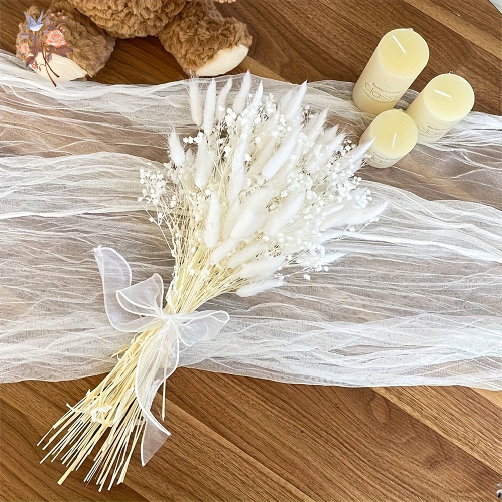 54Pcs White Dried Flower Brida - đánh giá và giá Dried Flower Bunch
